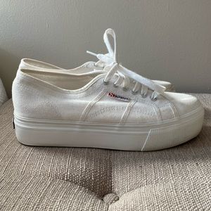 Women’s size 10 Superga platform tennis shoes